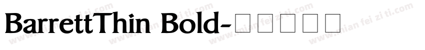 BarrettThin Bold字体转换